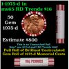 Image 1 : Shotgun Lincoln 1c roll, 1975-d 50 pcs Brandt 50c Wrapper.