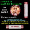 Image 1 : Shotgun Lincoln 1c roll, 2001-d 50 pcs Bank Wrapper.