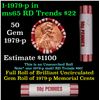 Image 1 : Shotgun Lincoln 1c roll, 1979-p 50 pcs Brandt 50c Wrapper.