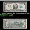 Image 1 : 2003A $2 Green Seal Federal Reserve Note Grades Select CU