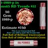 Image 1 : Shotgun Lincoln 1c roll, 1989-p 50 pcs Brandt 50c Wrapper.
