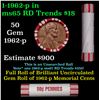Image 1 : Shotgun Lincoln 1c roll, 1962-p 50 pcs Bank Wrapper