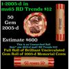 Image 1 : Shotgun Lincoln 1c roll, 2005-d 50 pcs Cointainer Wrapper