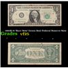 Image 1 : 1963B $1 'Barr Note' Green Seal Federal Reserve Note Grades vf+