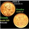 Image 1 : 1955-d Lincoln Cent 1c Grades GEM+ Unc RD