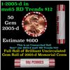 Image 1 : Shotgun Lincoln 1c roll, 2005-d 50 pcs Brandt 50c Wrapper.