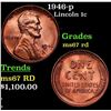 Image 1 : 1946-p Lincoln Cent 1c Grades GEM++ Unc RD