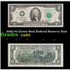 Image 1 : 2003 $2 Green Seal Federal Reserve Note Grades Select CU