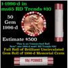 Image 1 : Shotgun Lincoln 1c roll, 1996-d 50 pcs Brandt 50c Wrapper.