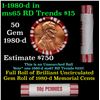 Image 1 : Shotgun Lincoln 1c roll, 1980-d 50 pcs Brandt 50c Wrapper.