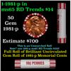 Image 1 : Shotgun Lincoln 1c roll, 1981-p 50 pcs Brandt 50c Wrapper.
