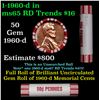 Image 1 : Shotgun Lincoln 1c roll, 1960-d 50 pcs Brandt 50c Wrapper.