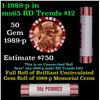 Image 1 : Shotgun Lincoln 1c roll, 1989-p 50 pcs Brandt 50c Wrapper.