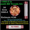 Image 1 : Shotgun Lincoln 1c roll, 1980-d 50 pcs Brandt 50c Wrapper.