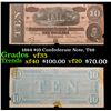 Image 1 : 1864 $10 Confederate Note, T68 Grades vf++