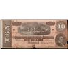 Image 2 : 1864 $10 Confederate Note, T68 Grades vf++