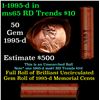 Image 1 : Shotgun Lincoln 1c roll, 1995-d 50 pcs Bank Wrapper.