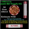 Image 1 : Shotgun Lincoln 1c roll, 1982-d 50 pcs Brandt 50c Wrapper.