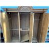 Image 2 : 3 DOOR FLORAL MOTIF WOOD WARDROBE APPROX 90"X72"X25"