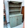Image 1 : 2 DOOR 2 TIER WOOD SHELVING UNIT APPROX 72"X42"X20"