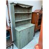 Image 3 : 2 DOOR 2 TIER WOOD SHELVING UNIT APPROX 72"X42"X20"