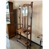 Image 2 : MIRRORED WOOD FOYER RACK APPROX 73"X30X"X11"
