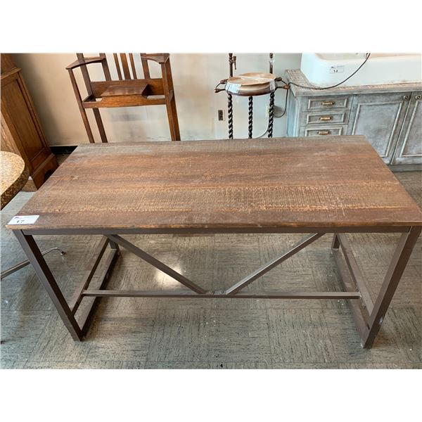 WOOD DINING TABLE APPROX 60"X28"X31"