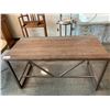 Image 1 : WOOD DINING TABLE APPROX 60"X28"X31"