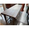 Image 2 : VINTAGE WOOD DINING TABLE WITH FOLD UP EXTENSIONS APPROX 90"X58"X36"