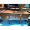 Image 1 : 3 DOOR 3 DRAWER LOCKING WOOD HALL TABLE (NO KEY) APPROX 34"X71"X23"