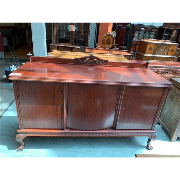 3 DOOR WOOD LOCKING CABINET (NO KEY) APPROX 46"X69"X24"