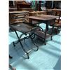 Image 2 : VINTAGE MOBILE WOOD SERVING CART APPROX &30"X37"X27" & MOBILE WOOD SERVING CART  APPROX 27"X27"X18"