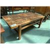 Image 2 : TILE TOP WOOD COFFEE TABLE APPROX 17"X49"X26"