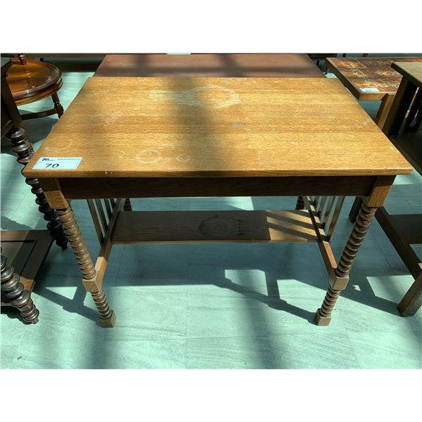 WOOD TABLE APPROX 39"X36"X33"