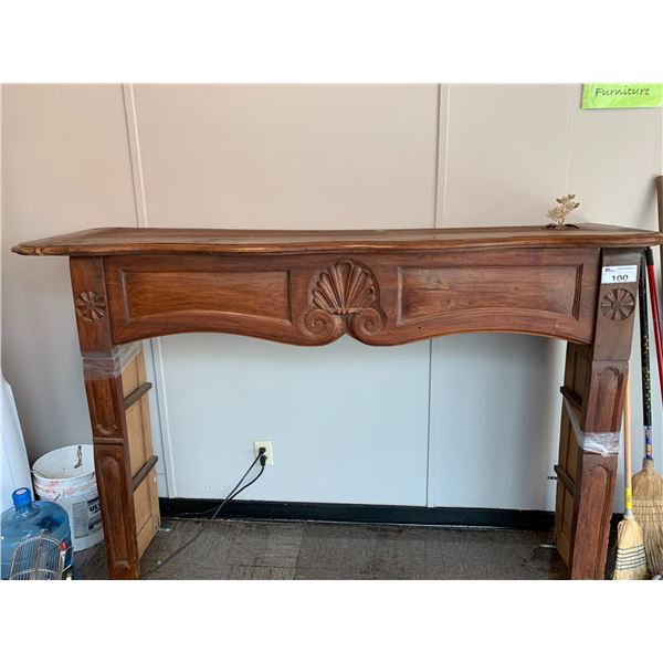 WOOD MANTLE APPROX 54"X80"X21"