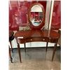 Image 1 : 1 DRAWER WOOD VANITY WITH MIRROR & CANDLE HOLDERS APPORX 54"X39"X18"