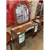 Image 2 : 5 DRAWER WOOD VANITY WITH MIRROR APPROX 66"X48"X18"