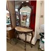 Image 2 : HEAVILY CARVED MARBLE TOP VANITY WITH MIRROR APPROX 78"X36"X16"