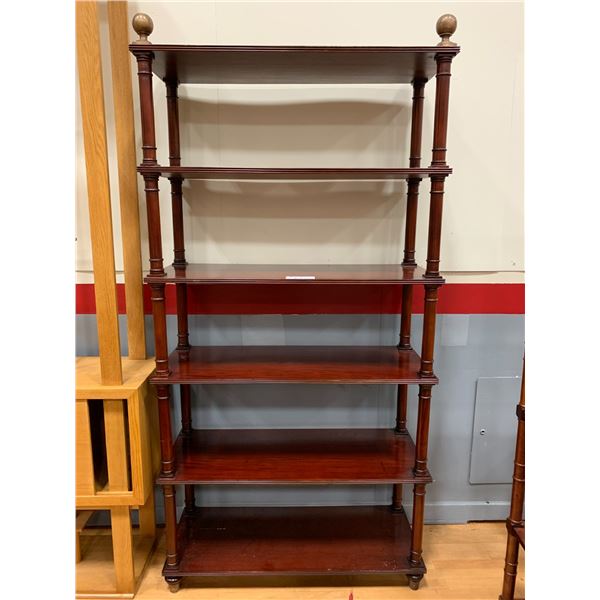 6 TIER WOOD SHELVING UNIT APPRO 83"X41"X16"