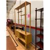 Image 3 : MODERN SLIDING DOOR MULTI-TIER WOOD SHELVING UNIT APPROX 95"X60"X15"