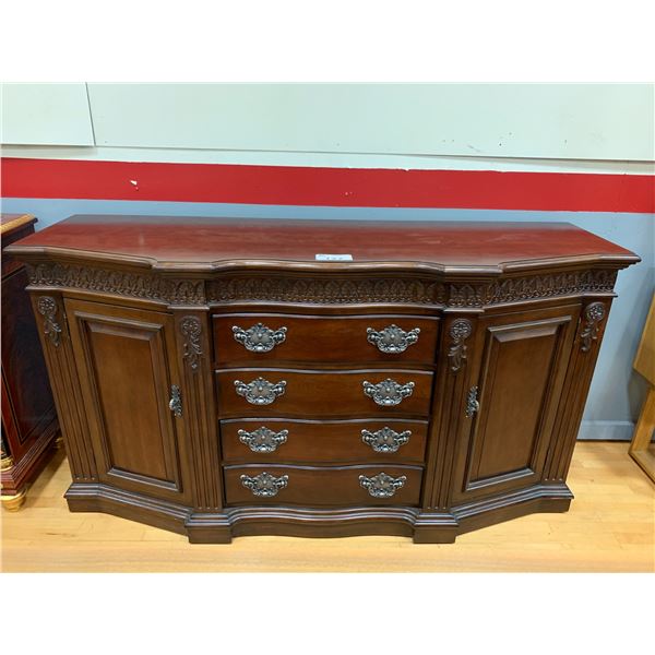 4 DRAWER 2 DOOR WOOD DRESSER APPROX 40"X72"X23"