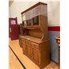 Image 2 : WOOD & GLASS DOOR BUFFET & HUTCH APPROX 71"X48"X17"
