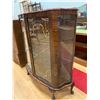 Image 2 : WOOD & GLASS 2 DOOR 2 SHELF LOCKING DISPLAY CABINET (NO KEY) APPROX 45"X40"X15"