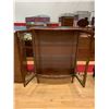 Image 3 : WOOD & GLASS 2 DOOR 2 SHELF LOCKING DISPLAY CABINET (NO KEY) APPROX 45"X40"X15"