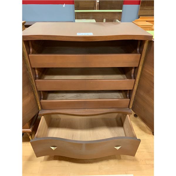 2 DOOR 1 DRAWER WOOD DRESSER APPROX 42"X34"X19"