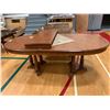 Image 2 : WOOD DINING TABLE APPROX 30"X83"X43" WITH 2 LEAFS (17-1/2")