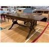 Image 2 : WOOD DINING TABLE WITH FOLDING EXTENSION APPROX 29"X68"X37"
