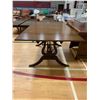 Image 3 : WOOD DINING TABLE WITH FOLDING EXTENSION APPROX 29"X68"X37"