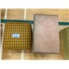 Image 2 : VINTAGE WOOD CUSHION TOP BENCH & VINTAGE WOVEN OTTOMAN