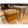 Image 3 : VINTAGE WOOD CUSHION TOP BENCH & VINTAGE WOVEN OTTOMAN